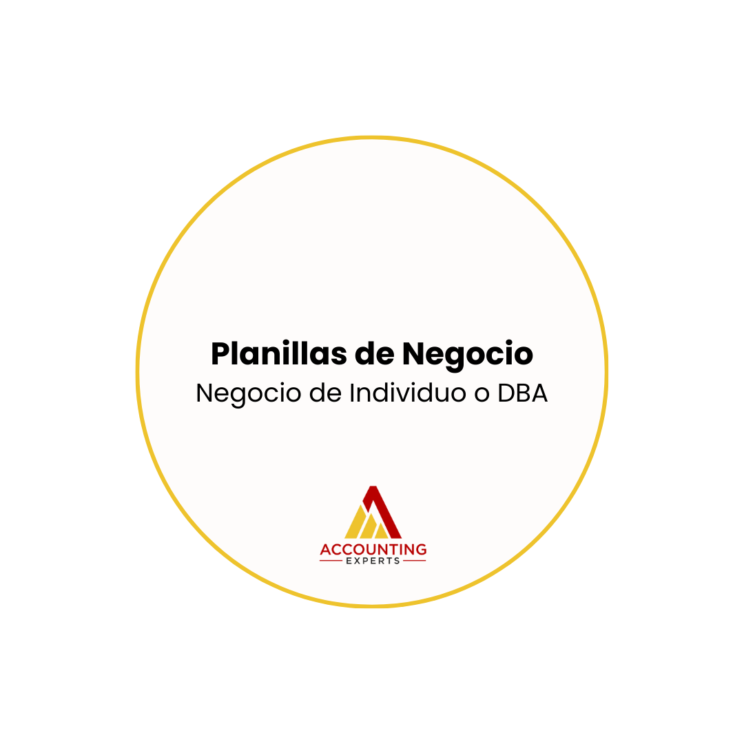 Paquete Planillas de negocios de Individuo o DBA