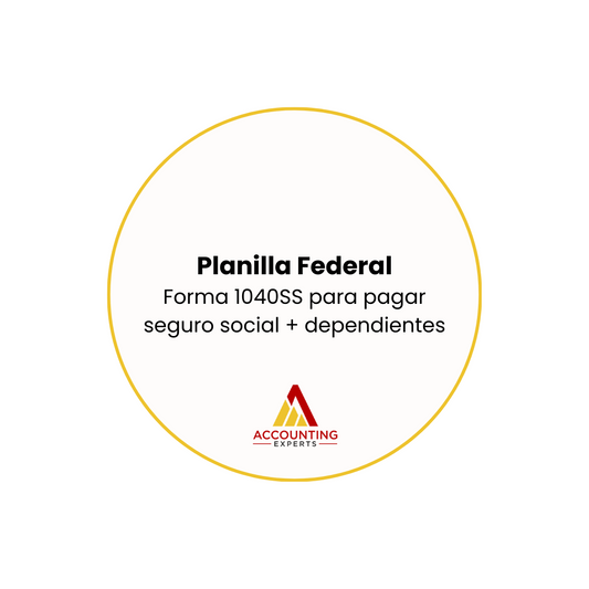 Planilla Federal - Forma 1040SS para pagar seguro social + crédito por niño