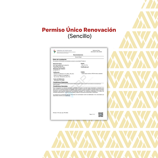 Permiso Único Renovación (sencillo)