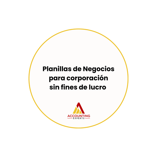 Paquete Planillas de Negocios para corporación sin fines de lucro