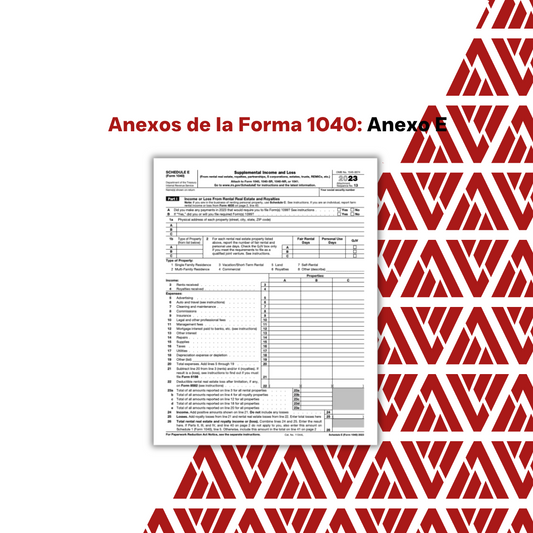 Anexos de la Forma 1040 - ANEXO E