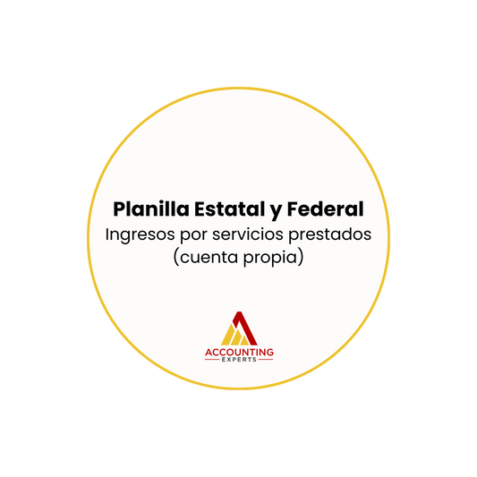Planillas para cuenta propistas, servicios prestados o servicios profesionales (sin dependientes)